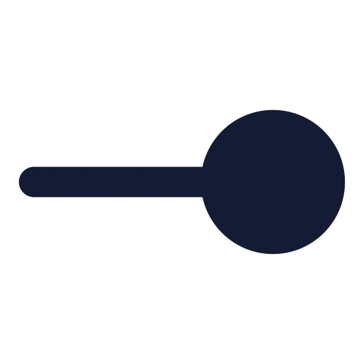 Line Dot Right Horizontal Icon in Solid Rounded style