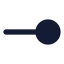 Linedotrighthorizontal icon with solid rounded style