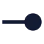 Linedotrighthorizontal icon with solid sharp style