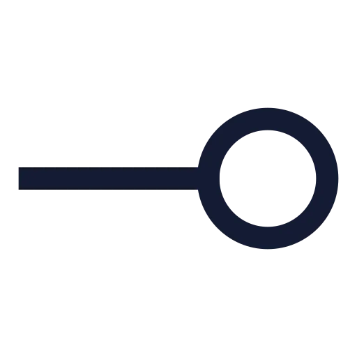 Line Dot Right Horizontal Icon in Stroke Sharp style