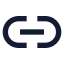 Link icon with solid sharp style