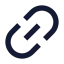Link icon with solid sharp style