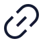 Link icon with stroke sharp style