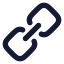 Link icon with solid rounded style