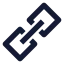 Link icon with solid sharp style