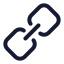 Link icon with stroke rounded style