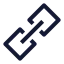 Link icon with stroke sharp style