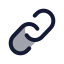 Link icon with duotone rounded style