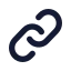 Link icon with solid rounded style