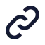 Link icon with solid sharp style