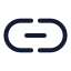 Link icon with stroke rounded style