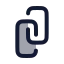 Link icon with duotone rounded style