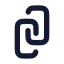 Link icon with solid rounded style