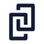 Link icon with solid sharp style