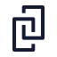 Link icon with stroke sharp style