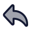 Linkbackward icon with duotone rounded style