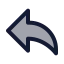 Linkbackward icon with duotone standard style