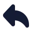 Linkbackward icon with solid rounded style