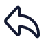 Linkbackward icon with stroke rounded style