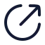 Linkcircle icon with stroke rounded style