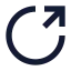 Linkcircle icon with solid sharp style