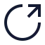 Linkcircle icon with stroke sharp style