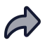Linkforward icon with duotone rounded style
