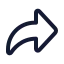Linkforward icon with stroke rounded style