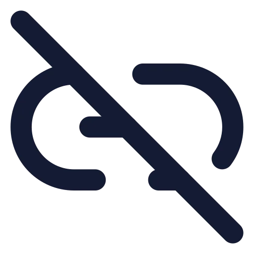 Link Off 02 Icon in Solid Rounded style