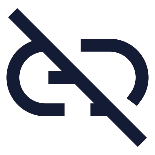 Link Off 02 Icon in Solid Sharp style