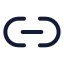 Link icon with stroke rounded style