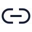 Link icon with stroke sharp style