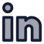 Linkedin icon with duotone standard style