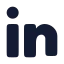 Linkedin icon with solid rounded style