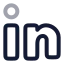 Linkedin icon with twotone rounded style