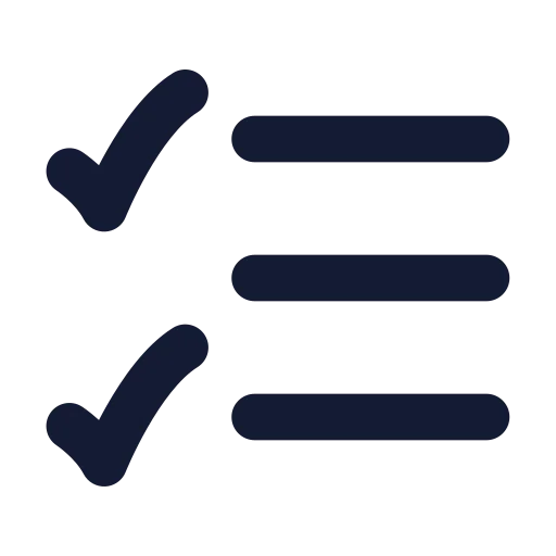 List Checks Icon in Solid Rounded style
