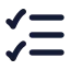 Listchecks icon with solid rounded style