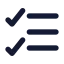 Listchecks icon with solid standard style