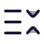 Listchevronsdownup icon with duotone rounded style