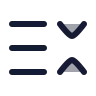 List Chevrons Down Up icon preview