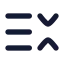 Listchevronsdownup icon with solid rounded style