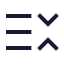 Listchevronsdownup icon with stroke sharp style