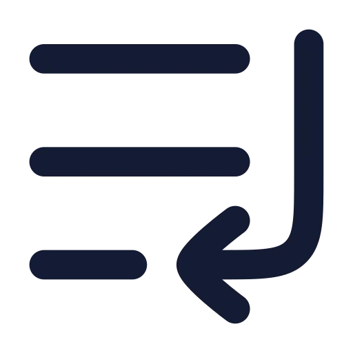 List End Icon in Solid Rounded style