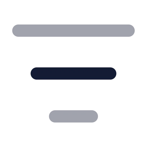 List Filter Icon in Bulk Rounded style