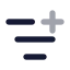 Listfilterplus icon with bulk rounded style
