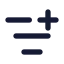 Listfilterplus icon with solid rounded style