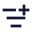 Listfilterplus icon with solid sharp style