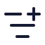 Listfilterplus icon with stroke standard style