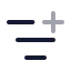 Listfilterplus icon with twotone rounded style