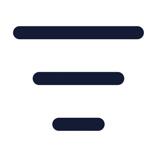 List Filter Icon in Solid Rounded style